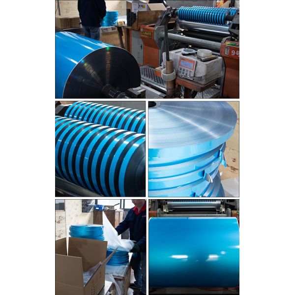 Azul 9mic 23mic AL+PET Aluminio plástico película laminada de lado único
