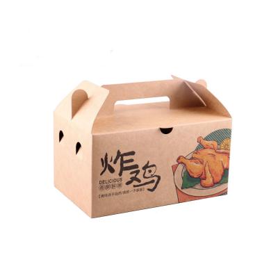 Boîtes de poulet frit durables Emballage Boîtes de papier à repas revêtement UV