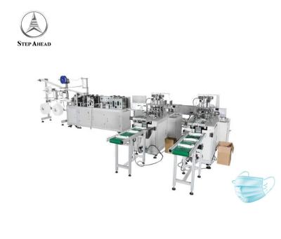 Máscara protetora respirável de 3 dobras do tela táctil do PLC que faz a máquina