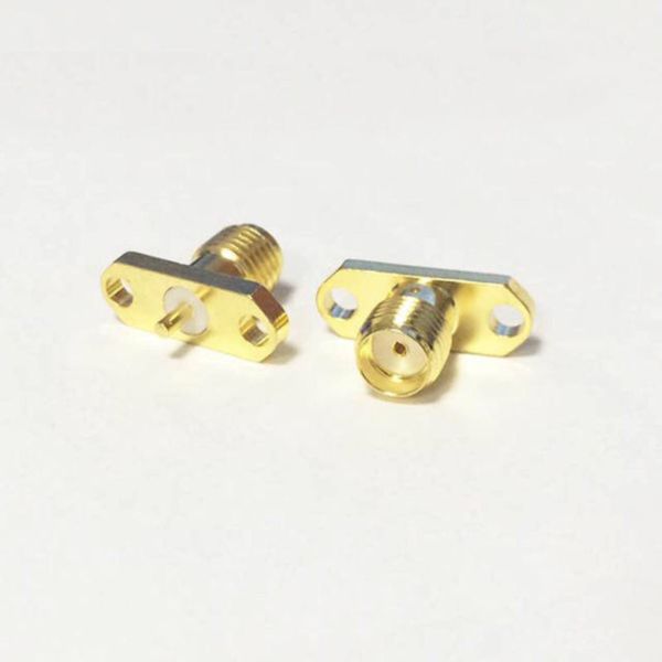 Jack Female SMA RF Coaxial Connector with 0~3GHz Frequency 50Ω Impedance and Gold Plated PCB Mount
