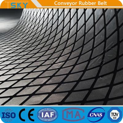 Diamond Grooved Granulated Pattern Chevron Conveyor Rubber Belt