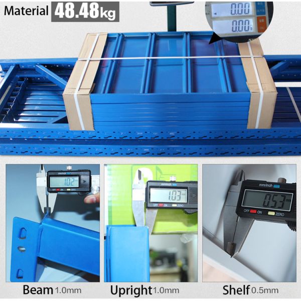 Eco Friendly Warehouse Storage Shelves Industrial Metal Shelving 2000*600*2000mm