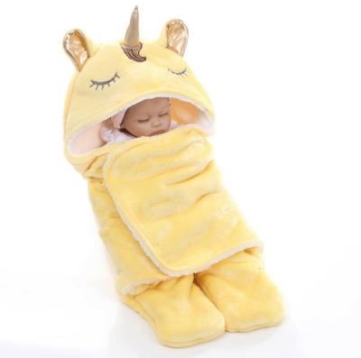 Boys Girls Flannel Swaddle Wrap Blanket Sherpa Cute Plush Swaddle Wrap