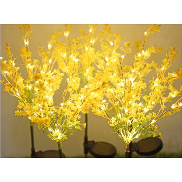 Solar Artificial rape Flower Lights Ground Decoration Lawn Lamp