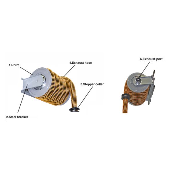 CO Test Spring Hose Reel 700 X 550 X 660MM Spring Driven Hose Reel 10m