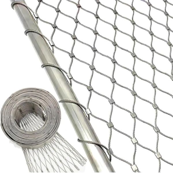 60 Degree Angle Balustrade Cable Mesh for Zoo Enclosure System