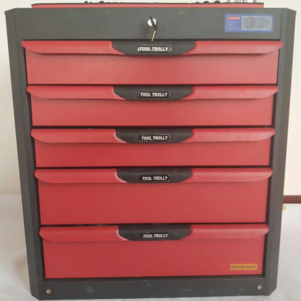 Передвижная вагонетка инструмента 5 ящиков, стальная мобильная вагонетка резцово