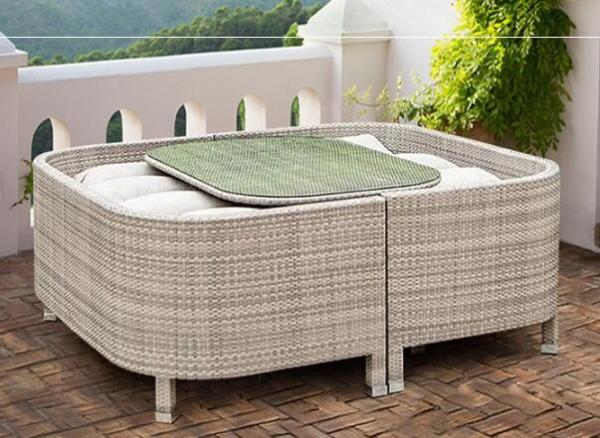 Poly Rattan patio Backyard Sofa sets Leisure Aluminium Outdoor Garden wicker sofa