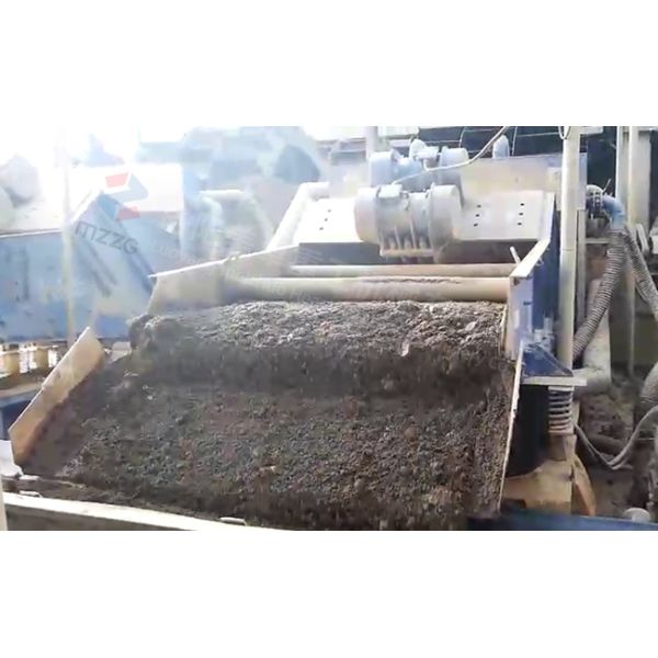 Q245R Screen Plate Stone Washing Machine , Sand Cleaning Equipment Two Cyclones