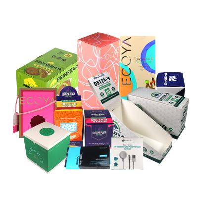 Paper Cardboard Counter Display Stands Shelf Ready Packing Plastic Tear Box For Custom