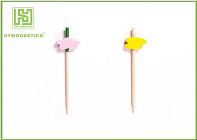 Birch Wood Decorative Food Toothpicks Disposable Birthday Party Kits OEM Available