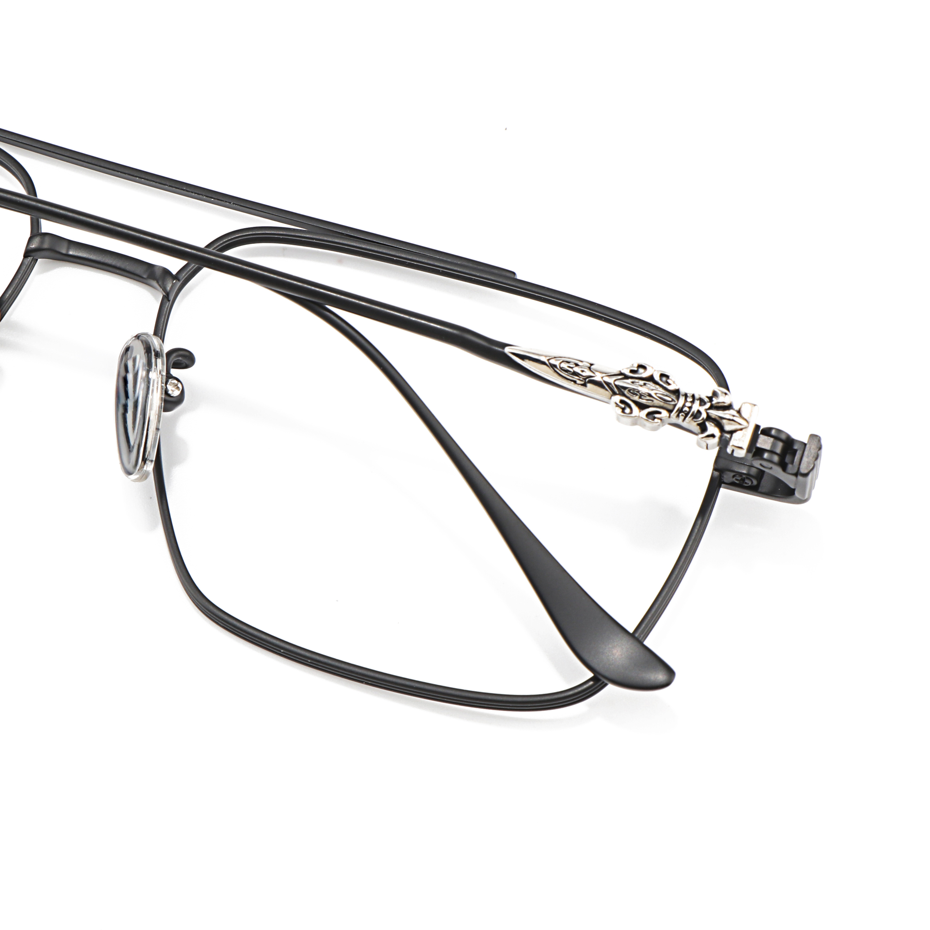 Classic Pilot Black Gold Presbyopia Multi Focus Luxury Brand Three Dimensional Silver Jewelry Carving Fashion Women Men Glasses
