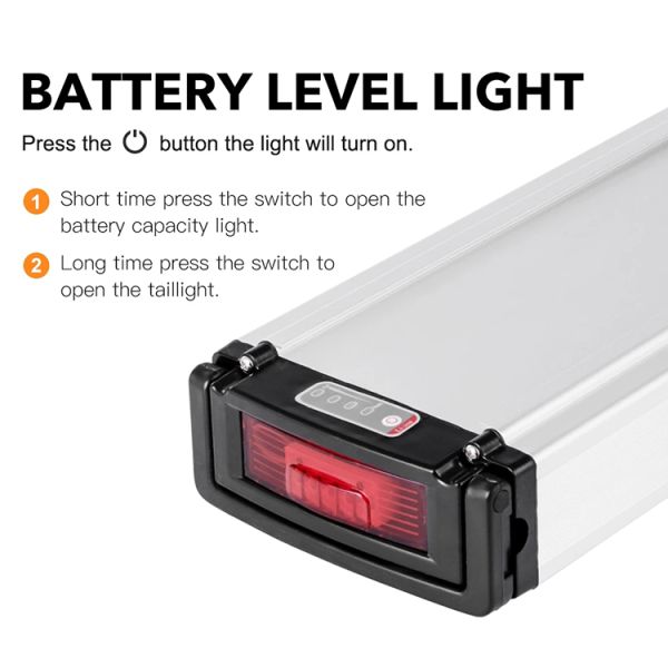 LiMn2O4 48v Electric Bicycle Battery 800 To 1000 Times OEM ODM