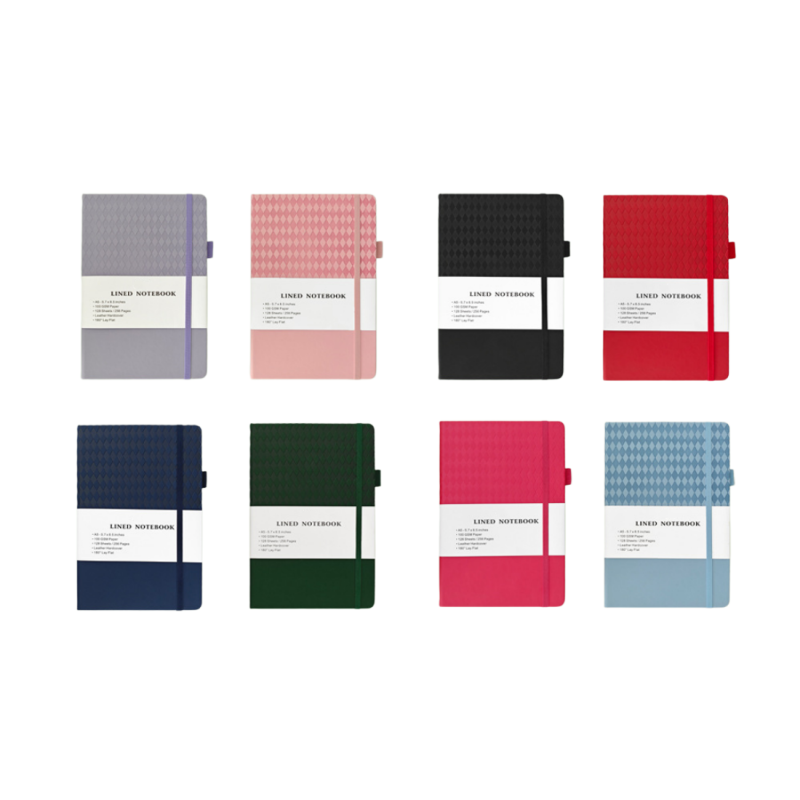 Personalized Monogrammed A5 PU Leather Bound Journal Hardcover Notebook Business Notepad