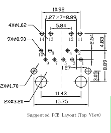 Equivalente transversal XPJH-01D-1-D25-110/XMH-01-1-PP1-111-1P0 de LPJ1149AGNL