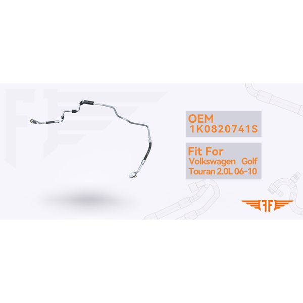 Golf Touran 1K0820741S Discharge Aluminium Aircon Pipe Fits For 06-10 VW 2.0L