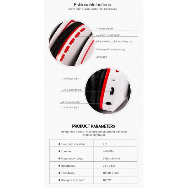 OEM Logo Wireless Bluetooth Headset Factory Over Ear Headband Noise Cancelling Earphones