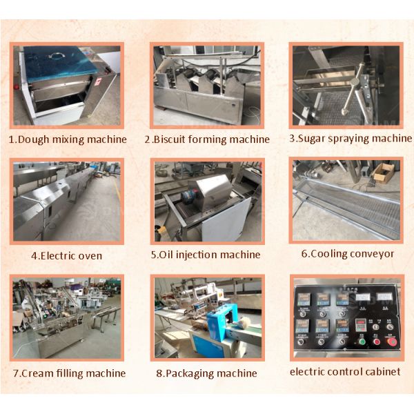 High Productivity Biscuit Making Machine Automatic Biscuit Production Line 28x0.7x1.3m