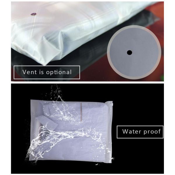 Custom Logo Apparel Zipper Clear Plastic PVC Slider Zipper Bag Cosmetic/Storage bag slider zip lock packing bag zipper