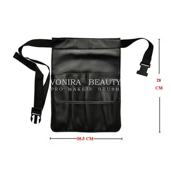 Sac cosmétique professionnel de brosse de maquillage de 6 poches avec la courroie de ceinture d'artiste