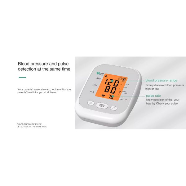 ABS LCD подготовляют монитор кровяного давления тумака, пластиковый монитор кровяного давления предплечья