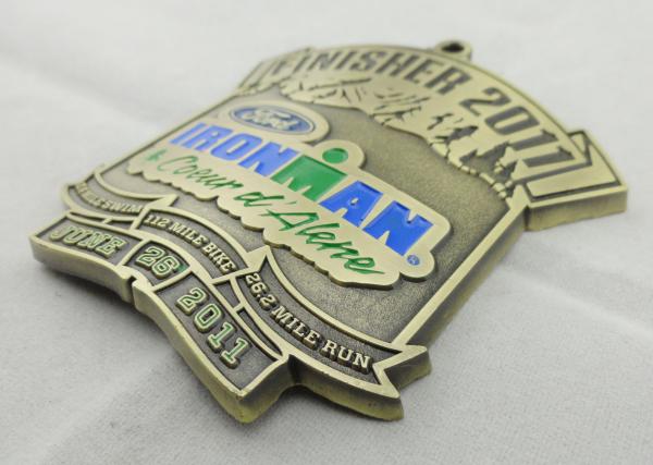 Zinc Alloy / Brass / Copper Ford transparenEnamel Medal, Custom Back Side Curved Medals for Swimming, Football, Marathon