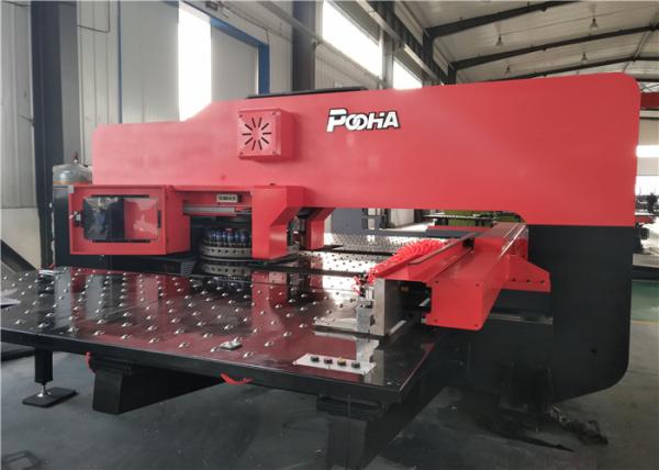 Multifunction Cnc Turret Punch Press Machine Straight Side Frame , Φ50.8 Punching Diameter