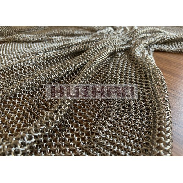 7mm And 12mm Stainless Steel Ring Mesh Curtain For Space Decoration