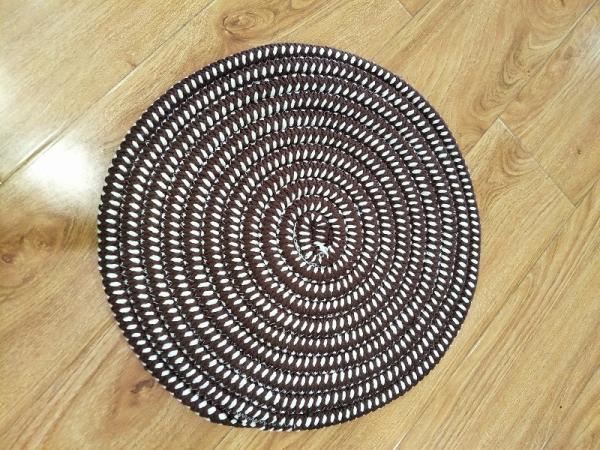 Super microfiber cord woven carpet circle pattern rug right for room under chair decoration