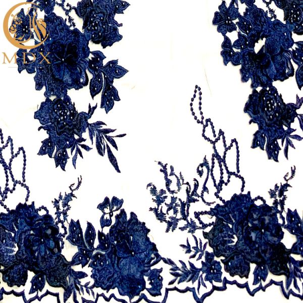 A4 Tulle Embroidery 3D Flower Lace Fabric For Clothing