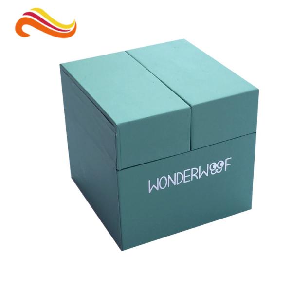 Special Emerald Pop Up Custom Gift Boxes Silver Logo Foiled Promotion Gift Package