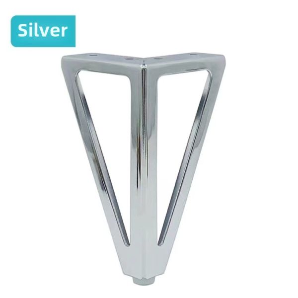 Wanjusheng Iron Feet TV Cabinet Metal Table Sofa Legs 15cm Triangular Design Matte Black Gold Furniture Legs