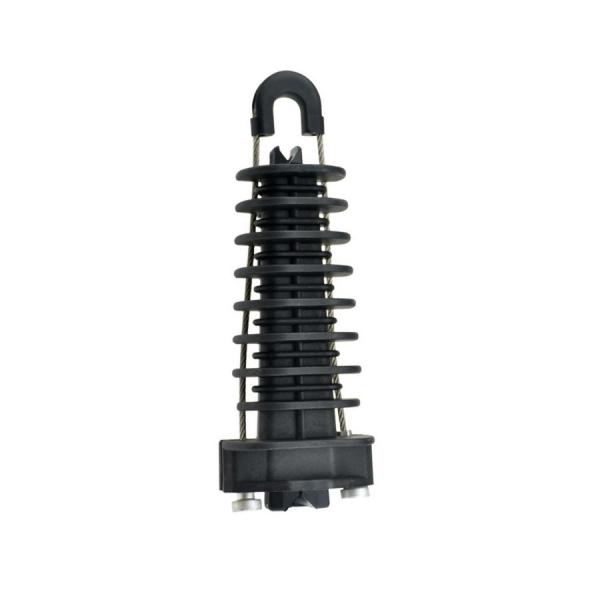 Overhead Line Accessories PA1500 FTTH Cable Anchoring Clamps High Tension Plastic Wed Type