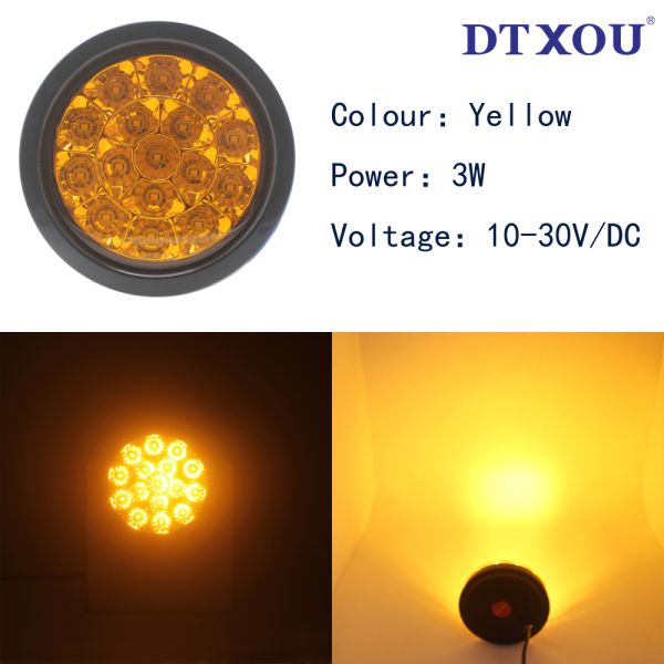 Cheap price 4'' round truck led tail light 12V/24V/10-30V