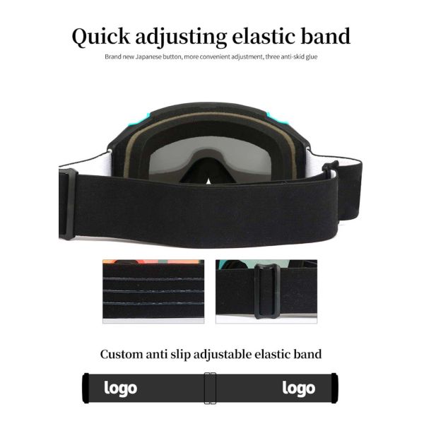 Customized Color Ski Goggles for Magnetic Anti-fog UV400 Protection and Craftsmanship