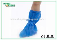 Capa de bota descartável CPE azul para a indústria / Calçado descartável à prova d'água