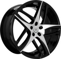 19 morceau noir du chrome 5*120 de visage de machine de pouce le 1 a forgé emballer la jante de roues