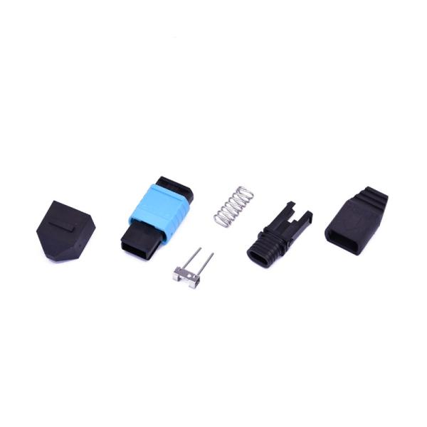 High Precision Interchangeable MPO Connector 2.0mm Rare Ribbon Boot Agua 125um