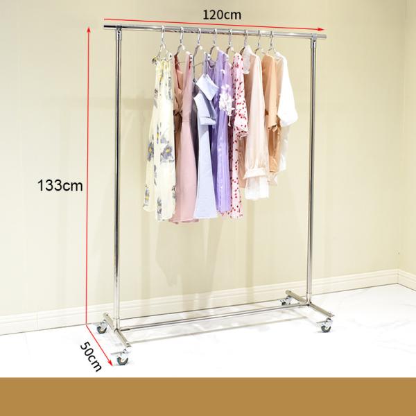 A única roupa de aço inoxidável industrial do suporte de exposição de pano da casa de Polo submete o conjunto fácil