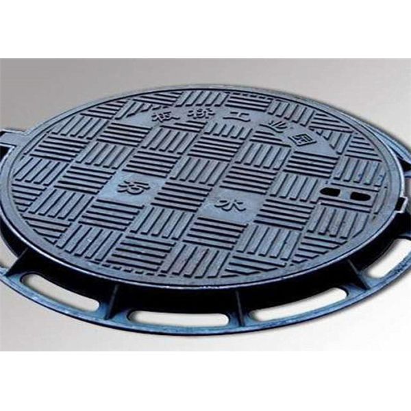 550 Mm Sewer Manhole Cover Circular Lockable Anti Impact For Sidewalk / Highway