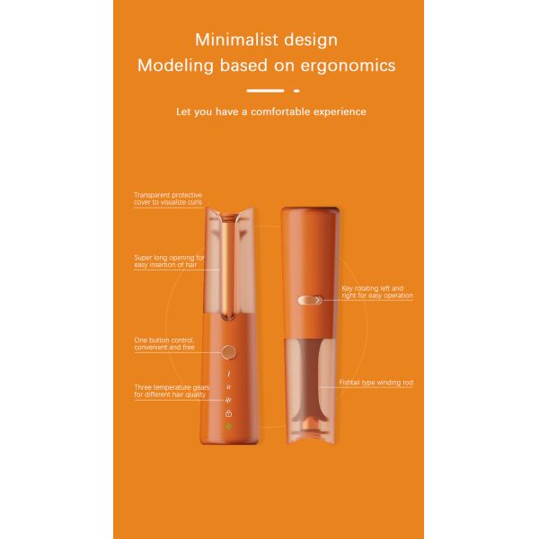 Hot selling wireless automatic hair curler automatic rotating rechargeable portable wireless hair curler auto hair curle