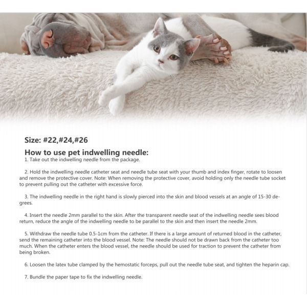 I.V.cannula needle special use for Pet indwelling need