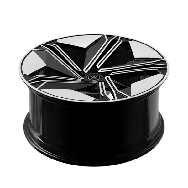 Monoblocok Deep Concave Forged Wheel Rim 23x10.5 Black Machined Face Audi RS Q8