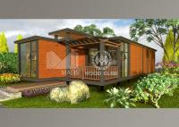 A casa pré-fabricada moderna do uso da família dirige a vida longa do painel de sanduíche da construção de aço