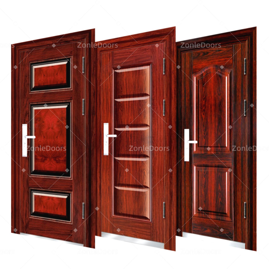 Turkish Style Armored Steel Metal Door Single Design Anti-theft Exterior Front Entrance Security Doors for House With Smart Lock