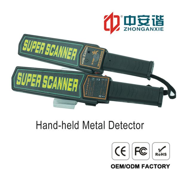 20KHz Black Portable MD Metal Detector Body Scanner A Coin Sensitivity MD-3003B1