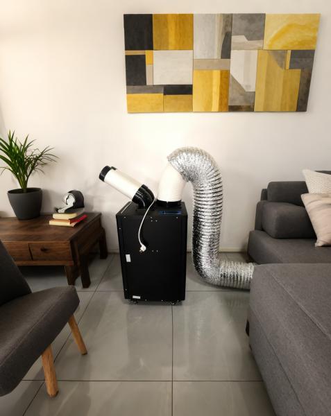 Filtro de aire reutilizable Aire acondicionado portátil Negro 2625W Aire acondicionado de habitación portátil