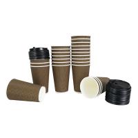 Basado en agua sostenible 16 Oz Copa de papel de pared triple sin revestimiento de plástico DIN certificado