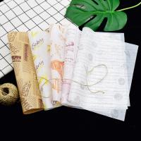 O papel de cozimento imprimindo deslocado de papel feito sob encomenda do Virgin do envolvimento do alimento da cera de Oilproof Logo Printed Greaseproof Oil Greaseproof corteja