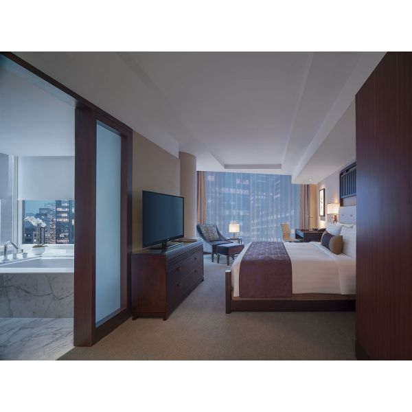 Luxury Zebrano Veneer Finished High End Bedroom Furniture Set / Full Size Bedroom Sets